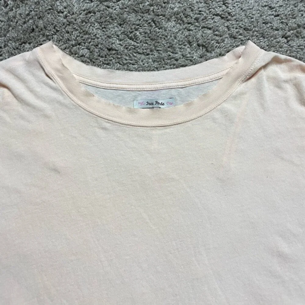 Free People Sugar Rush Pastel Peach Dolman Sleeves Top M - Picture 4 of 8